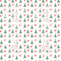 Candy and trees seamless pattern